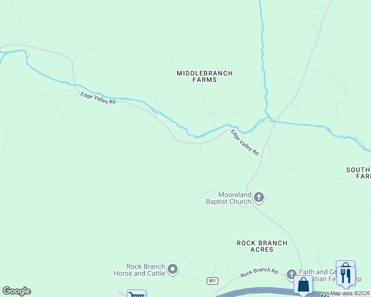 map of restaurants, bars, coffee shops, grocery stores, and more near 4175 County Road 696 in North Garden