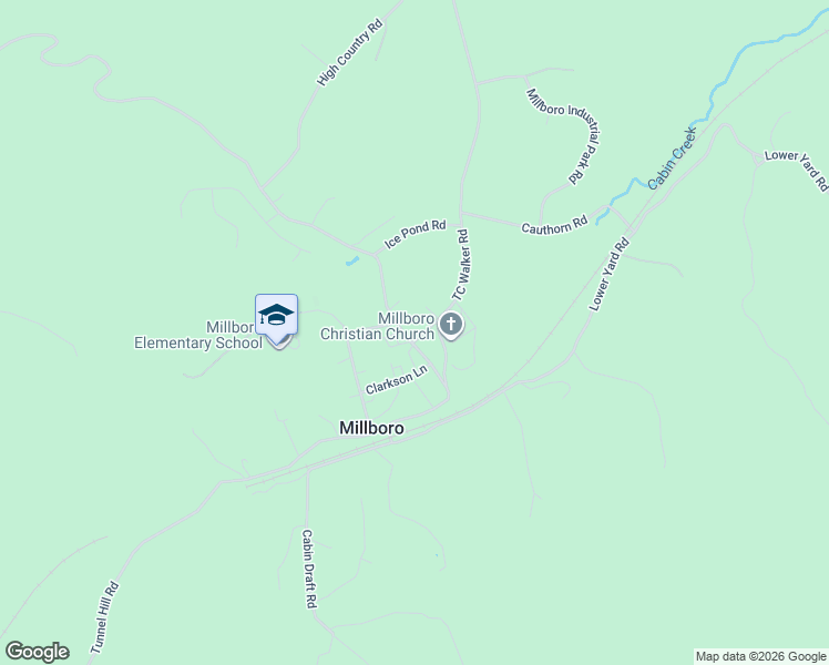map of restaurants, bars, coffee shops, grocery stores, and more near 57 TC Walker Road in Millboro
