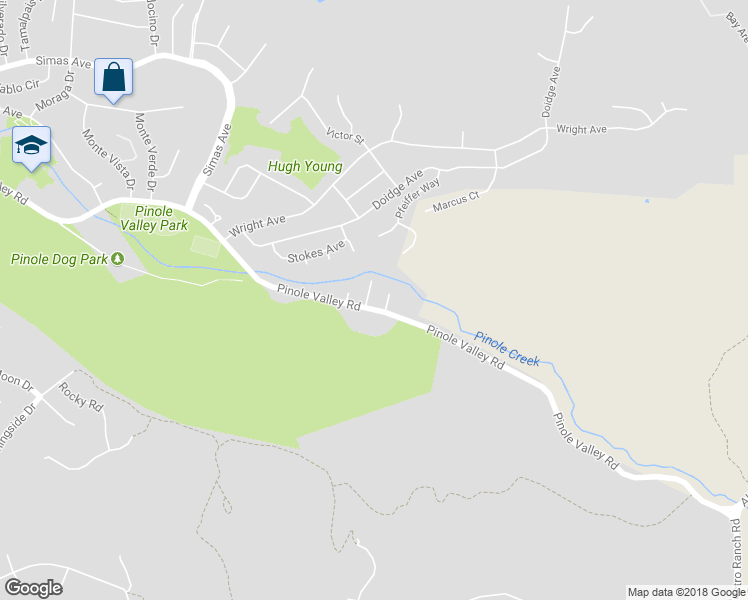 map of restaurants, bars, coffee shops, grocery stores, and more near 2310 Taper Court in Pinole