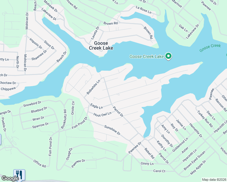 map of restaurants, bars, coffee shops, grocery stores, and more near 6513 Robin Lane in French Village