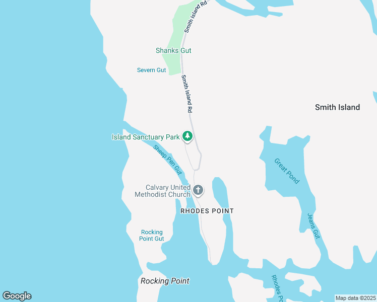 map of restaurants, bars, coffee shops, grocery stores, and more near 3419 Marsh Road in Smith Island