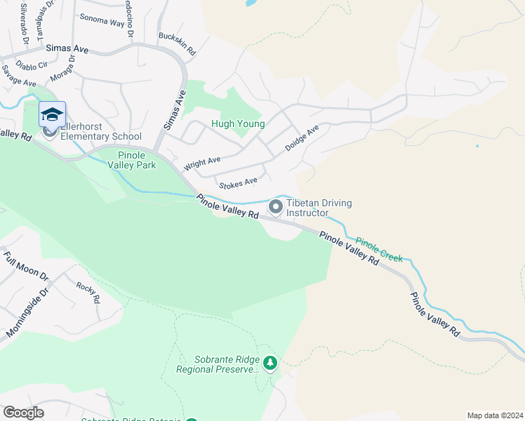 map of restaurants, bars, coffee shops, grocery stores, and more near 2315 Hoytt Court in Pinole