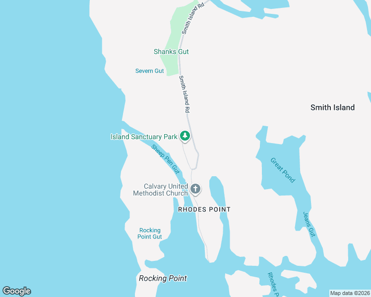 map of restaurants, bars, coffee shops, grocery stores, and more near 3423 Marsh Road in Smith Island