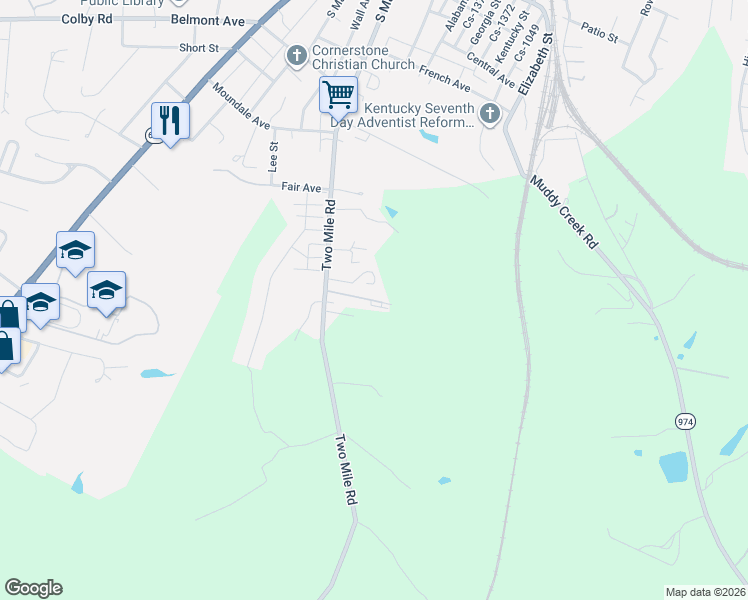 map of restaurants, bars, coffee shops, grocery stores, and more near 138 Blueberry Lane in Winchester