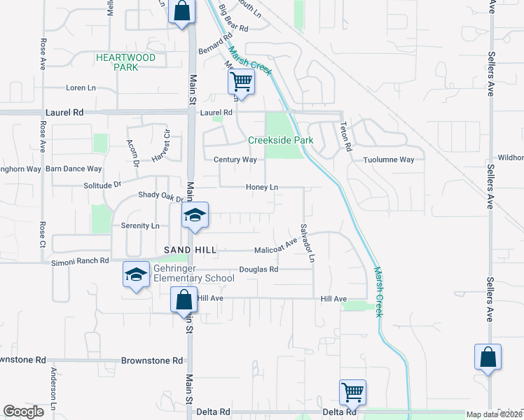 map of restaurants, bars, coffee shops, grocery stores, and more near 190 Raye Avenue in Oakley