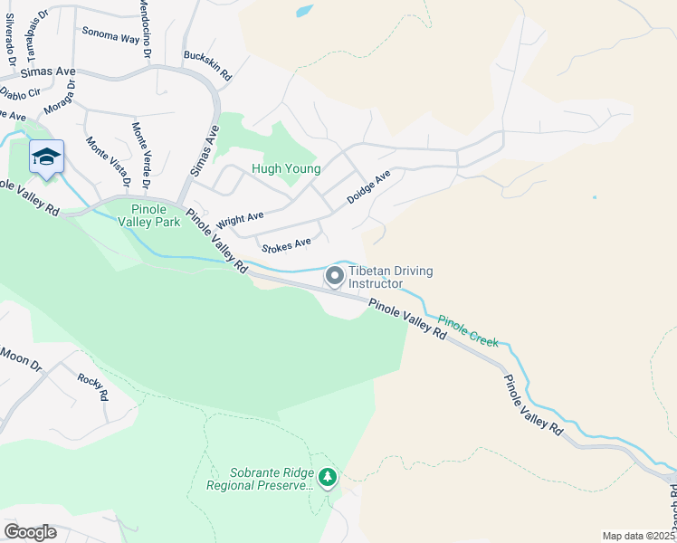 map of restaurants, bars, coffee shops, grocery stores, and more near 2335 Taper Street in Pinole