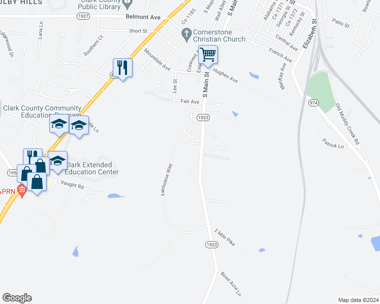 map of restaurants, bars, coffee shops, grocery stores, and more near 1109-1209 2 Mile Road in Winchester