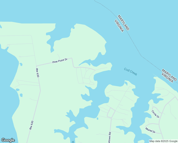 map of restaurants, bars, coffee shops, grocery stores, and more near 19 Triangle Road in Heathsville