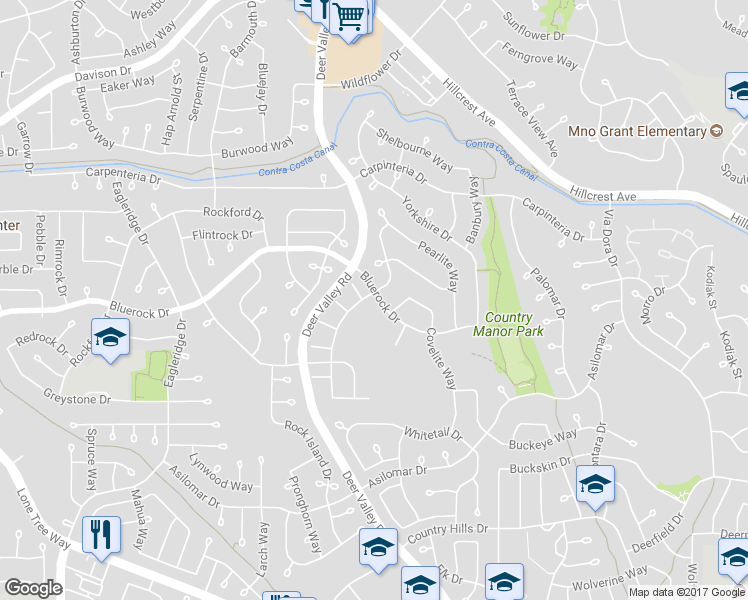 map of restaurants, bars, coffee shops, grocery stores, and more near 4101 Galenez Way in Antioch