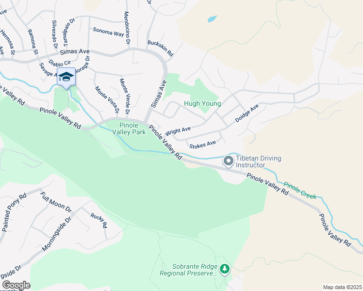 map of restaurants, bars, coffee shops, grocery stores, and more near 2332 Doidge Ave in Pinole