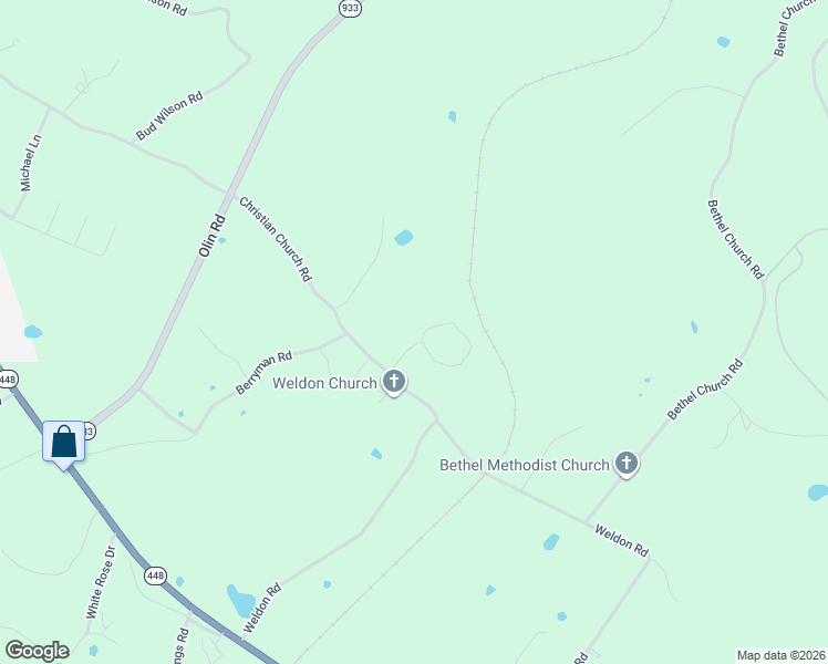 map of restaurants, bars, coffee shops, grocery stores, and more near 1536 Christian Church Road in Brandenburg