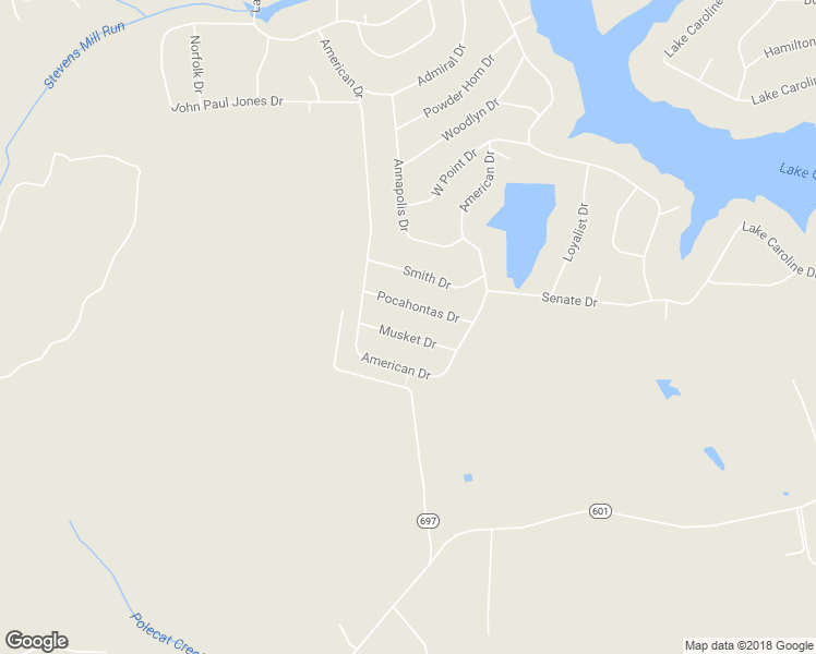 map of restaurants, bars, coffee shops, grocery stores, and more near 312 Musket Drive in Ruther Glen