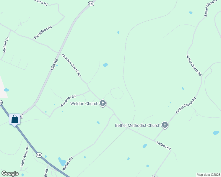map of restaurants, bars, coffee shops, grocery stores, and more near 1536 Christian Church Road in Brandenburg