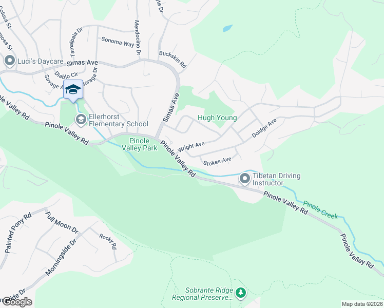 map of restaurants, bars, coffee shops, grocery stores, and more near 2323 Doidge Avenue in Pinole