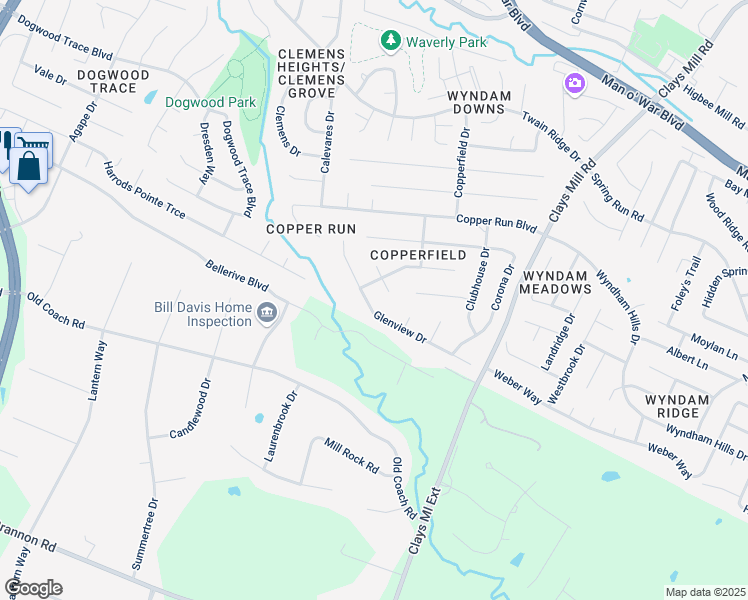 map of restaurants, bars, coffee shops, grocery stores, and more near 1369 Glenview Drive in Lexington