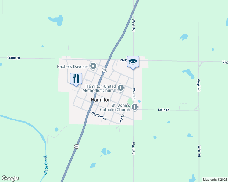 map of restaurants, bars, coffee shops, grocery stores, and more near 100 Jackson Street in Hamilton