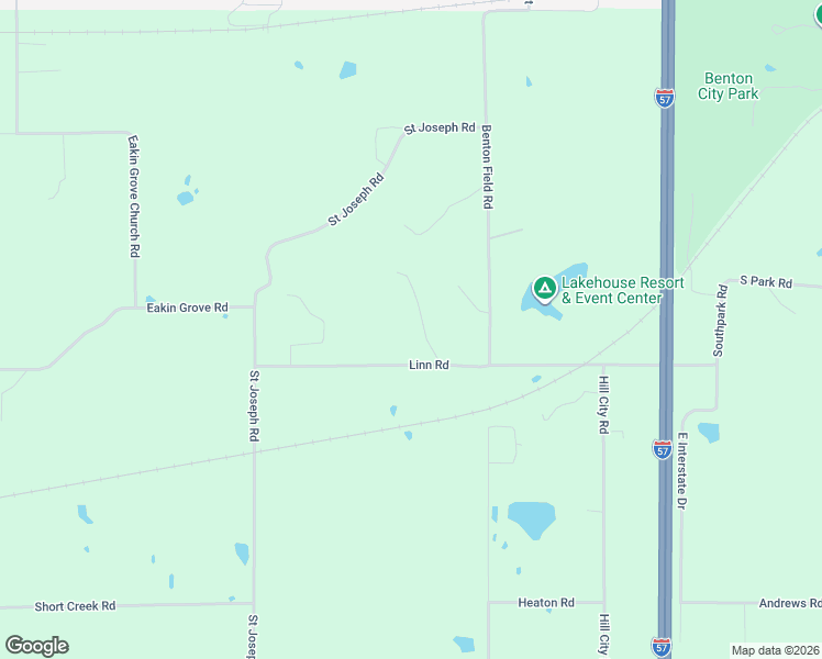 map of restaurants, bars, coffee shops, grocery stores, and more near 11323 Linn Road in Benton