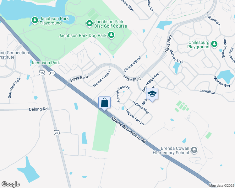 map of restaurants, bars, coffee shops, grocery stores, and more near 280 Logans Fort Lane in Lexington