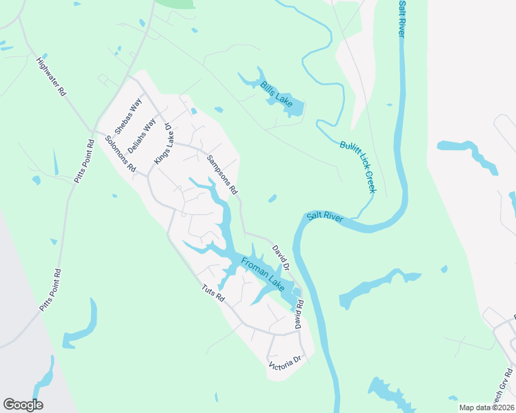 map of restaurants, bars, coffee shops, grocery stores, and more near 430 Sampsons Road in Shepherdsville
