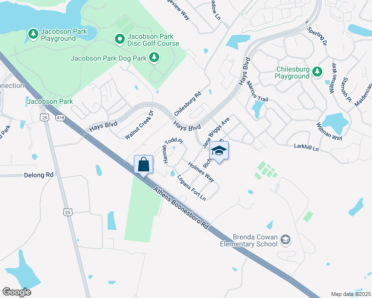 map of restaurants, bars, coffee shops, grocery stores, and more near 327 Hannah Todd Pl in Lexington