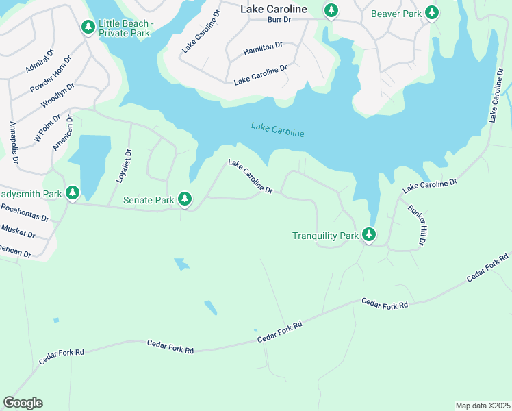 map of restaurants, bars, coffee shops, grocery stores, and more near 303 Constitution Drive in Ruther Glen