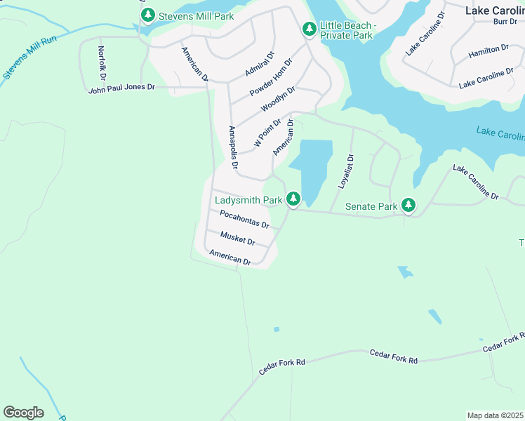 map of restaurants, bars, coffee shops, grocery stores, and more near 505 Smith Drive in Ruther Glen