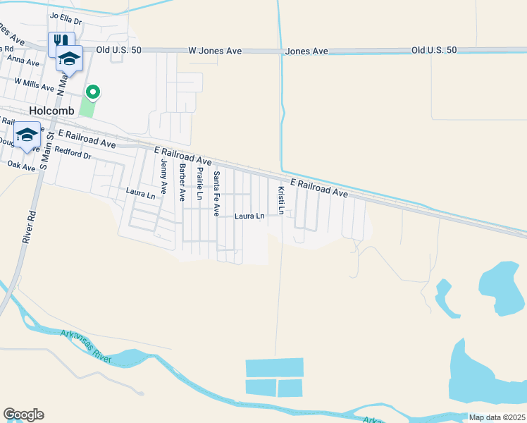 map of restaurants, bars, coffee shops, grocery stores, and more near 206 Sydnee Lane in Holcomb
