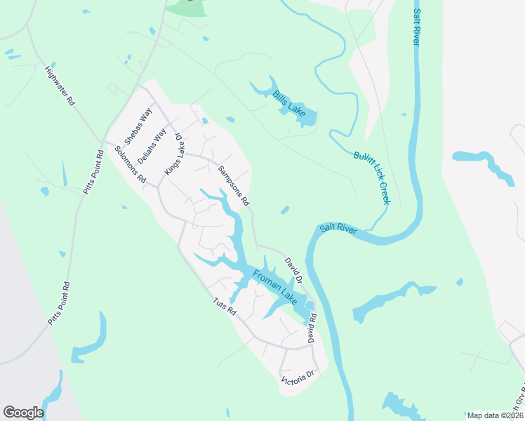 map of restaurants, bars, coffee shops, grocery stores, and more near 430 Sampsons Road in Shepherdsville