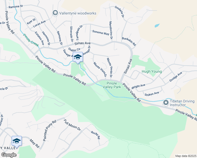 map of restaurants, bars, coffee shops, grocery stores, and more near 3605 Pinole Valley Road in Pinole