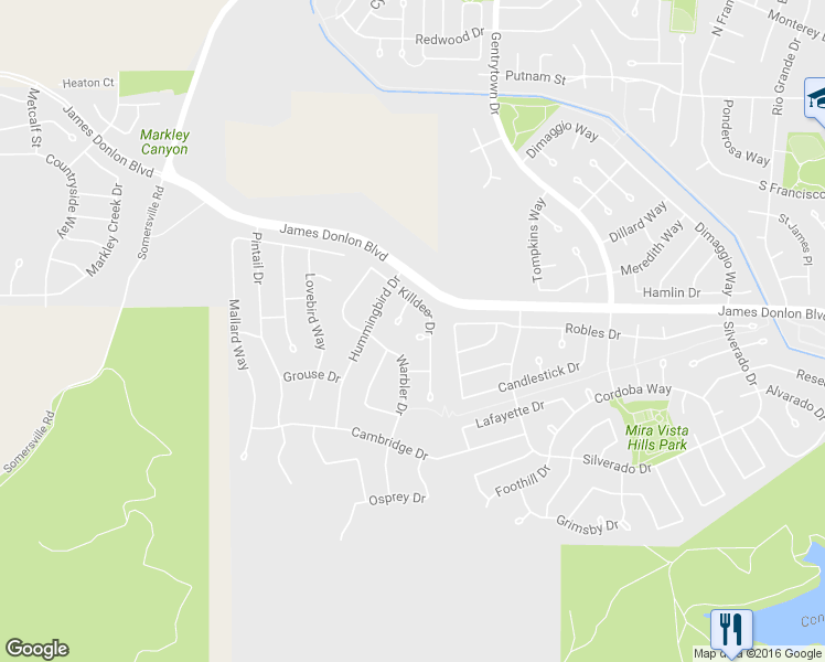 map of restaurants, bars, coffee shops, grocery stores, and more near 3844 Oriole Court in Antioch