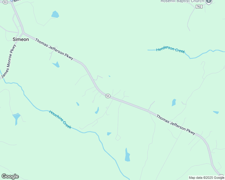 map of restaurants, bars, coffee shops, grocery stores, and more near 1716 Thomas Jefferson Pkwy in Charlottesville