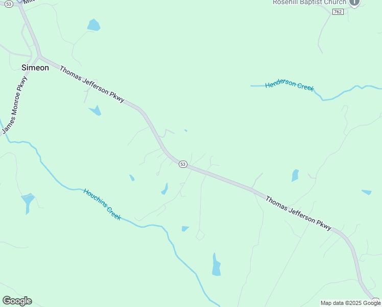 map of restaurants, bars, coffee shops, grocery stores, and more near 1716 Thomas Jefferson Pkwy in Charlottesville