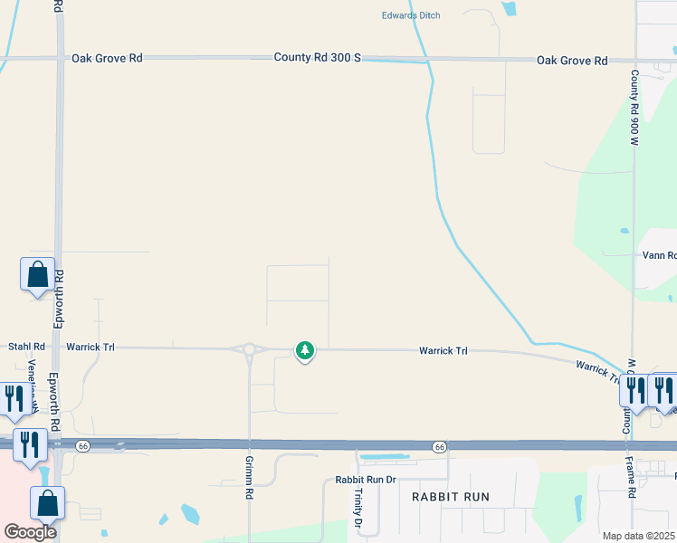 map of restaurants, bars, coffee shops, grocery stores, and more near 3582 Arbor Creek Drive in Newburgh