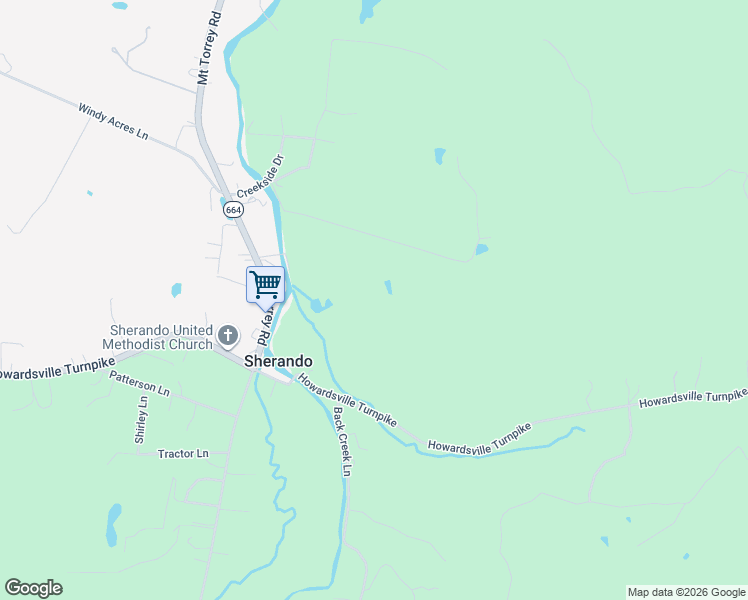 map of restaurants, bars, coffee shops, grocery stores, and more near 39 Velmar Lane in Sherando