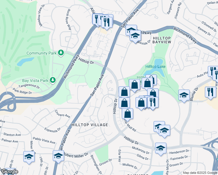 map of restaurants, bars, coffee shops, grocery stores, and more near 3724 Stoneglen North in Richmond