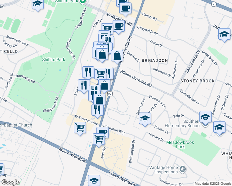 map of restaurants, bars, coffee shops, grocery stores, and more near 3800 Nicholasville Road in Lexington