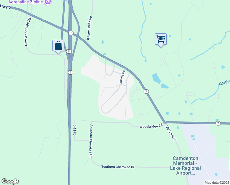 map of restaurants, bars, coffee shops, grocery stores, and more near 110 Jamie Drive in Camdenton