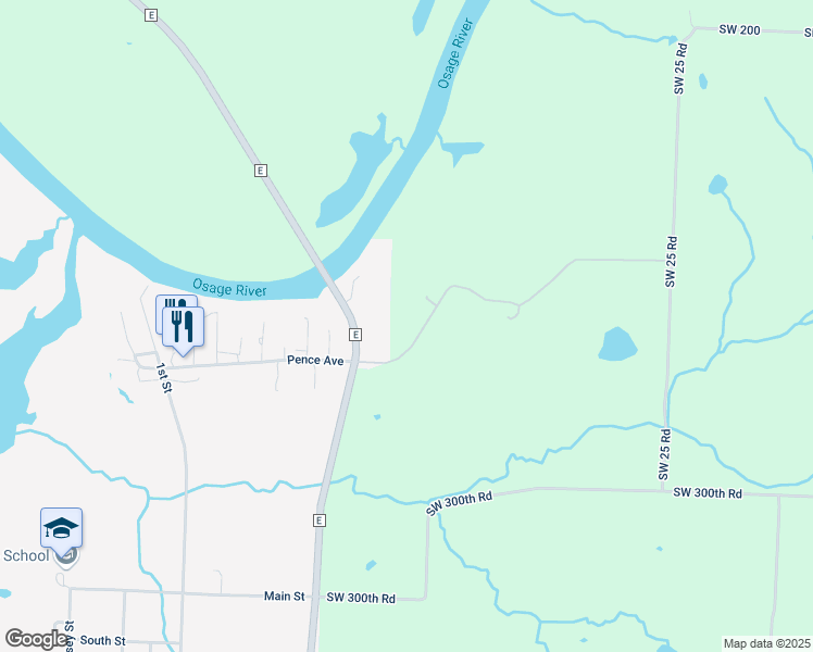 map of restaurants, bars, coffee shops, grocery stores, and more near 815 Bubford Avenue in Osceola