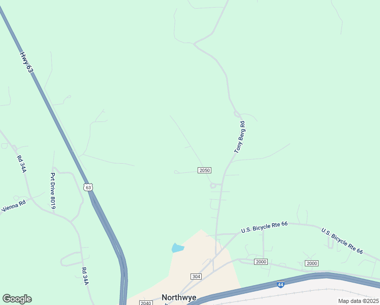 map of restaurants, bars, coffee shops, grocery stores, and more near 12255 County Road 2050 in Rolla