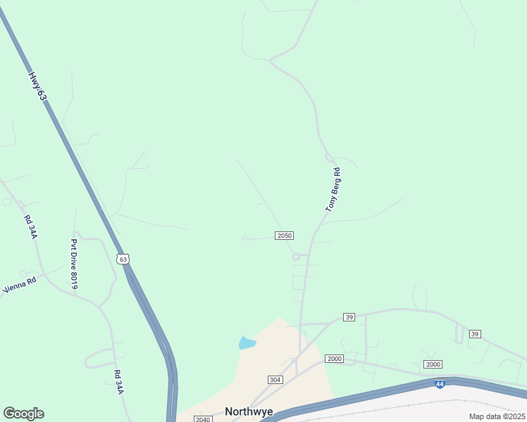 map of restaurants, bars, coffee shops, grocery stores, and more near 12255 County Road 2050 in Rolla