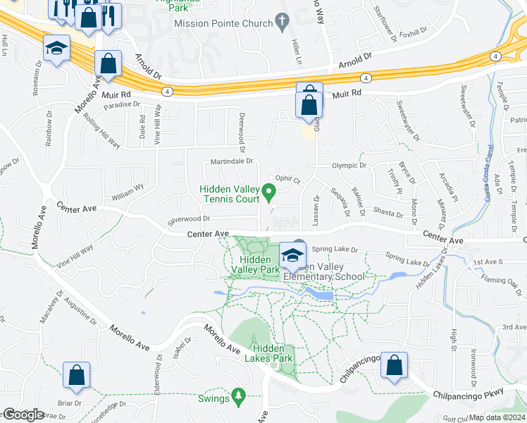 map of restaurants, bars, coffee shops, grocery stores, and more near 1910 Redwood Drive in Martinez