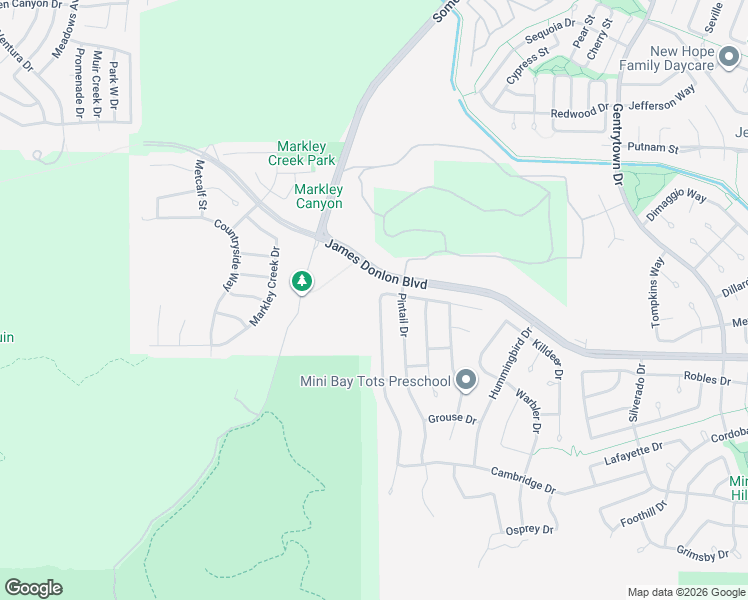 map of restaurants, bars, coffee shops, grocery stores, and more near 3538 Mallard Way in Antioch