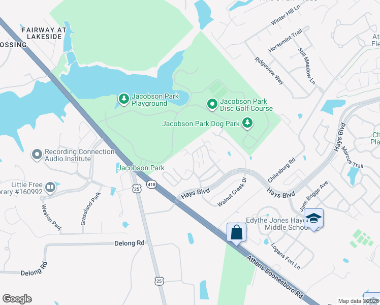 map of restaurants, bars, coffee shops, grocery stores, and more near 4139 Tradition Way in Lexington