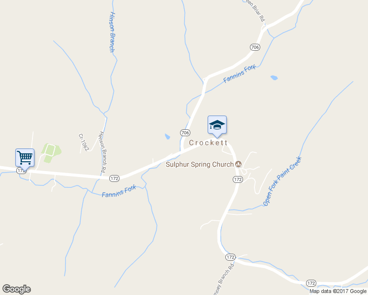 map of restaurants, bars, coffee shops, grocery stores, and more near in Crockett