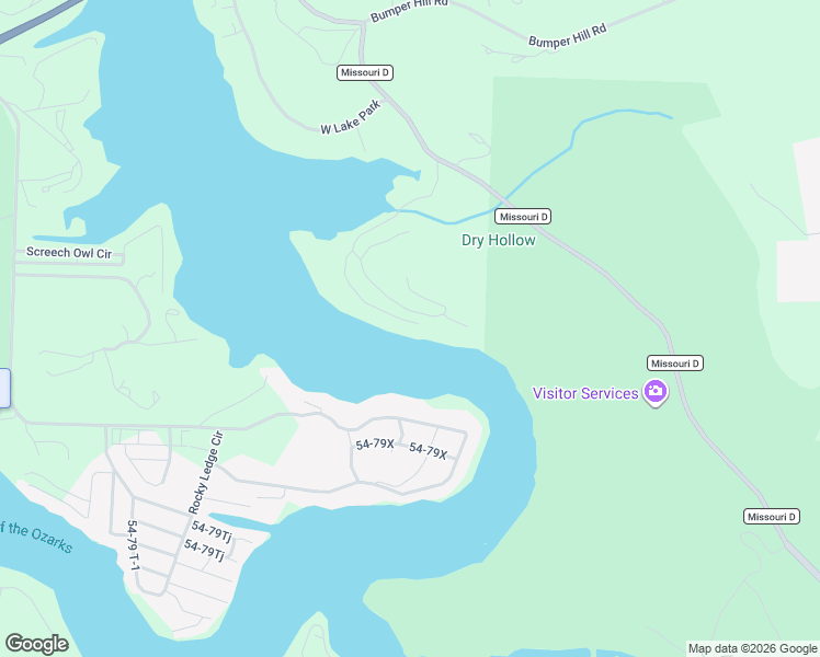 map of restaurants, bars, coffee shops, grocery stores, and more near 55-61 Arrowhead Dr in Camdenton