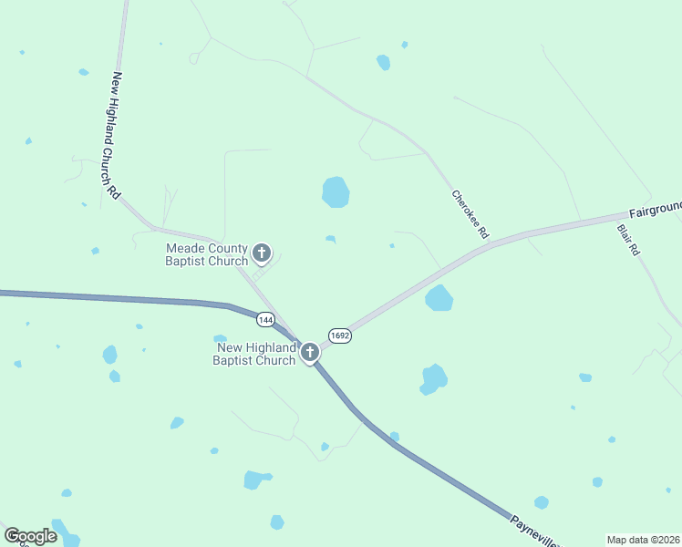 map of restaurants, bars, coffee shops, grocery stores, and more near 4080 Fairgrounds Road in Brandenburg