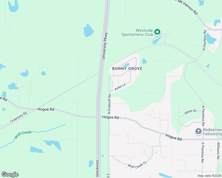 map of restaurants, bars, coffee shops, grocery stores, and more near 643 Sunflower Circle in Evansville