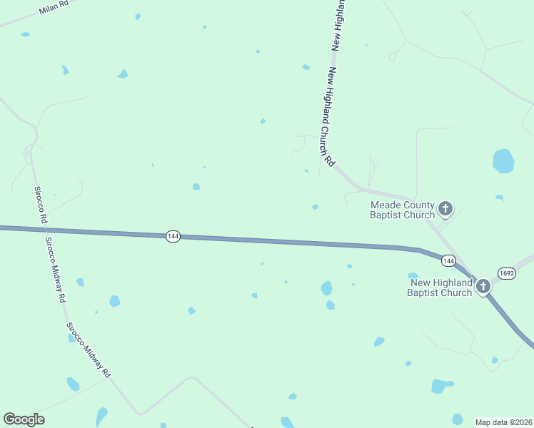 map of restaurants, bars, coffee shops, grocery stores, and more near 2422 Payneville Road in Brandenburg