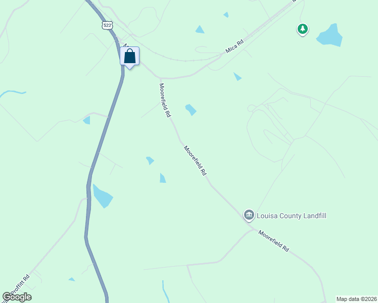 map of restaurants, bars, coffee shops, grocery stores, and more near 331 Moorefield Road in Mineral