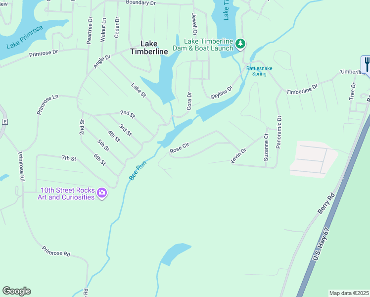 map of restaurants, bars, coffee shops, grocery stores, and more near 2022 Rose Circle in Bonne Terre